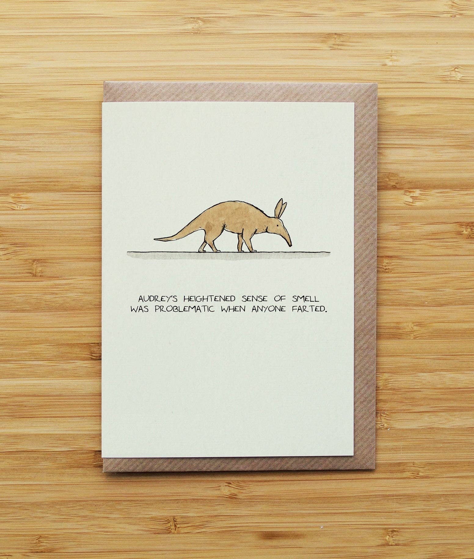 RossJDesigns - Wholesale Everyday Greeting Card - Aardvark Funny Card - Cute - Recycled Card0