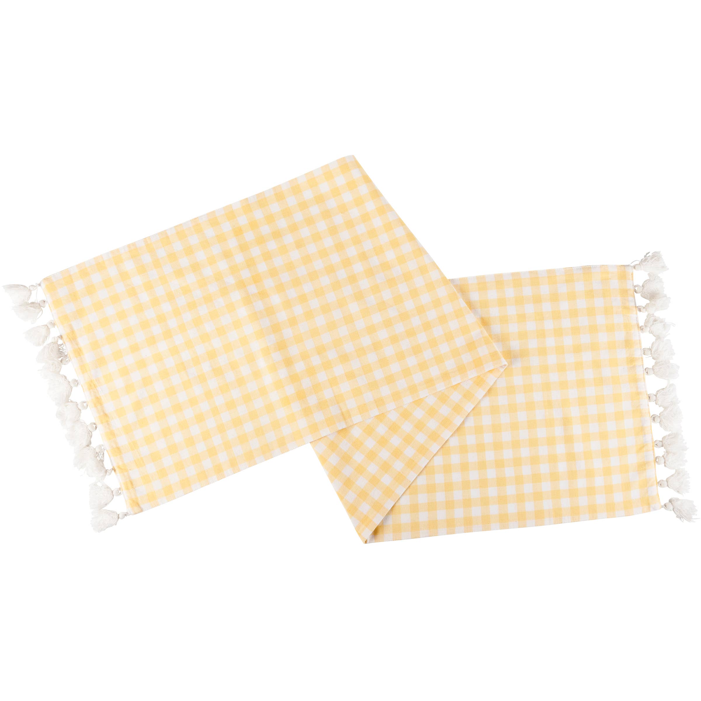 Wholesale Yellow Gingham Table Runner for your store - Faire