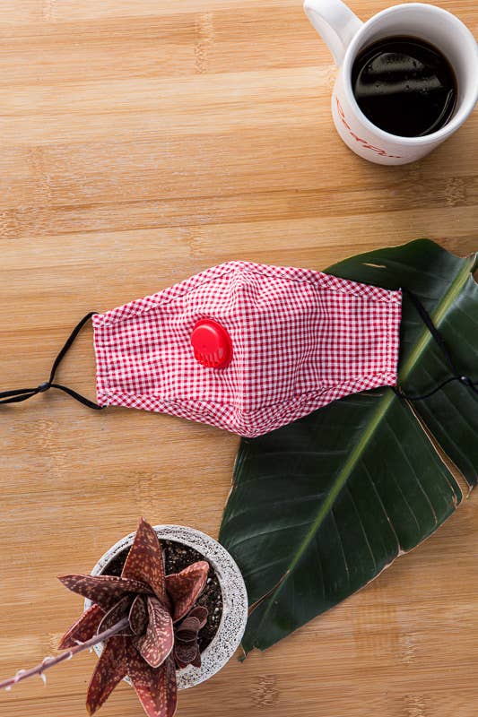 Leto Accessories - Wholesale Protective Face Mask/Shield - Checkered Mask With Colored Filter18