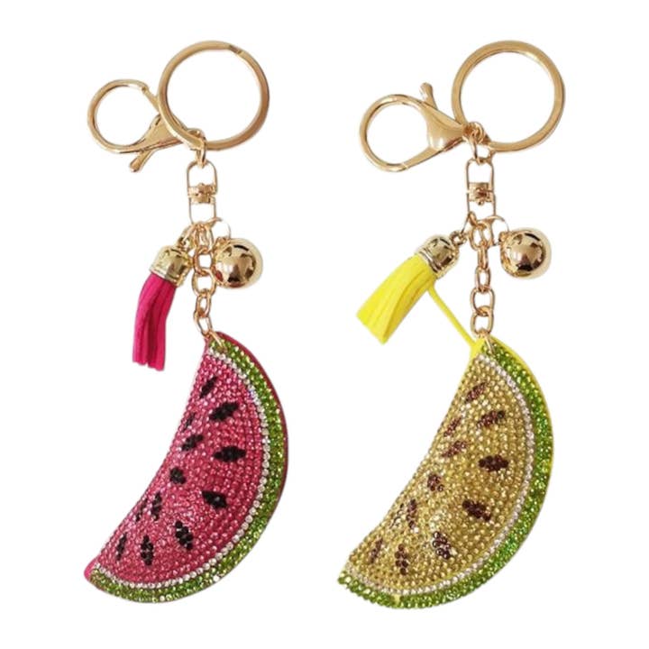 Rhinestone Watermelon Key Chain KC824-44 (12PC) for wholesale by TAPA fashion