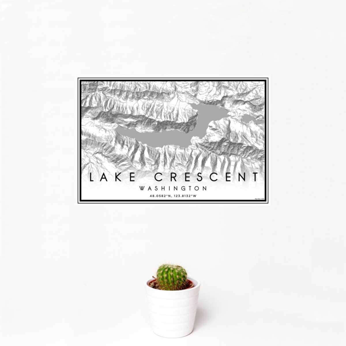 JACE.design - Wholesale Art Print - Lake Crescent WA Map Print Classic1