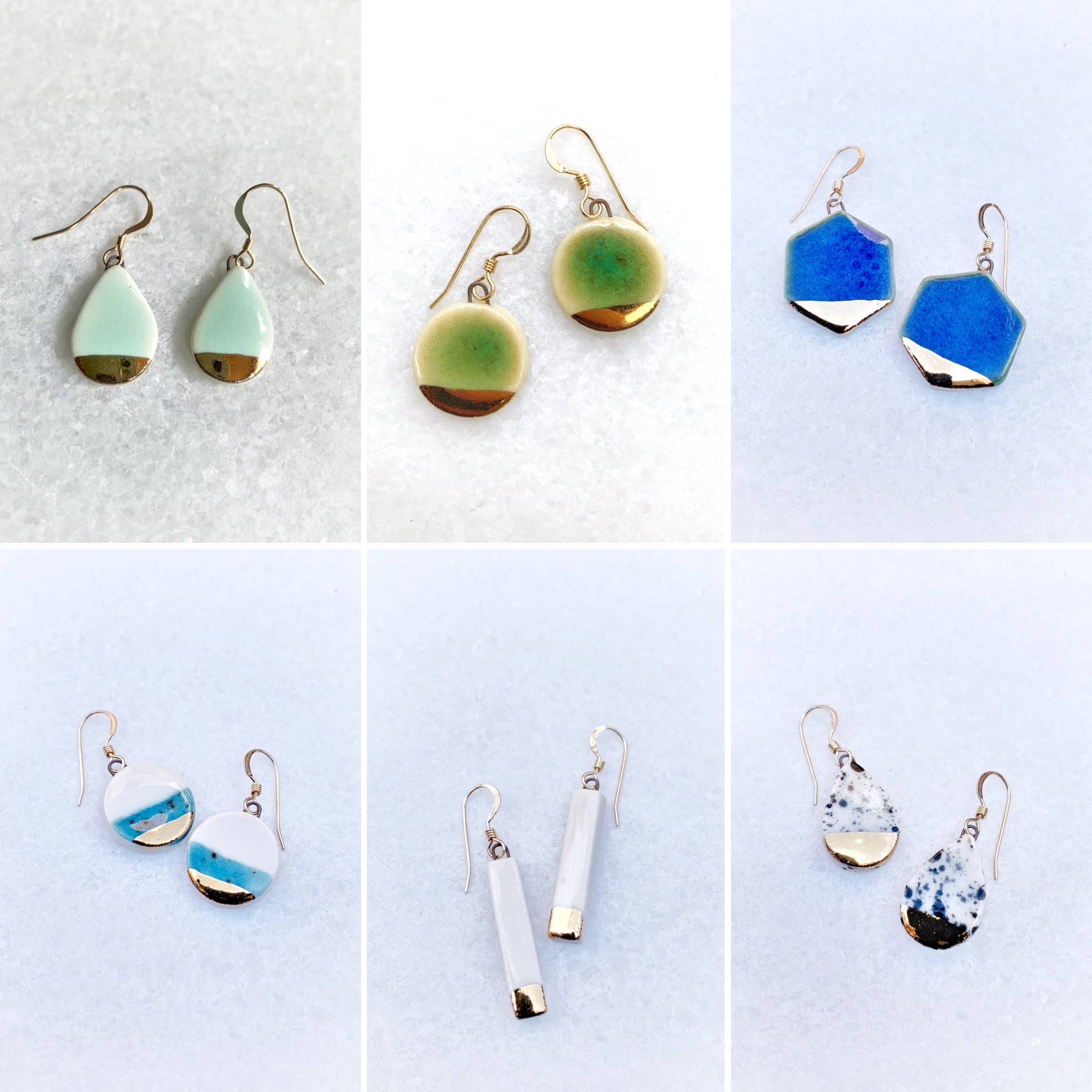 StitchPrism - Wholesale Dangle Earrings - Earrings - Small Dangles - MIX PACK of 6 pairs (gold)1