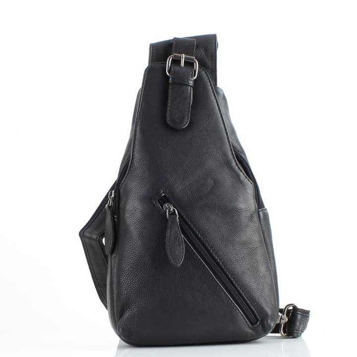 Leather Impressions Inc - Wholesale Crossbody Bag - Unisex - Leather sling bag, Minimalist crossbody chest bag AB176714