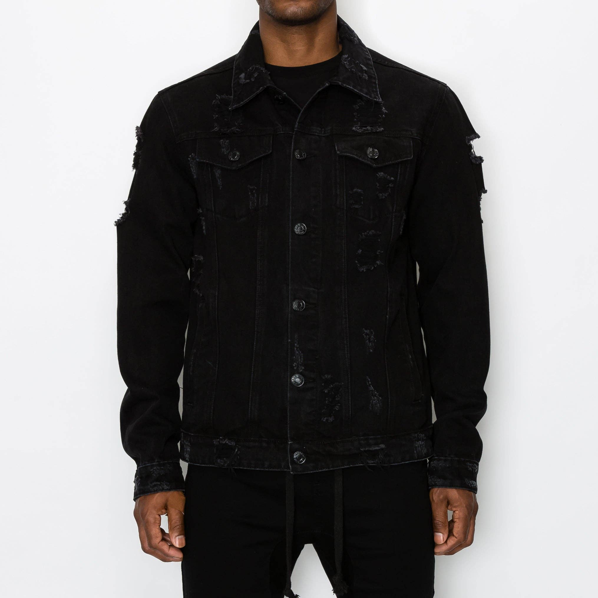 Victorious - Vente Veste en jean – homme - VESTE EN JEAN VIEILLI DK10014