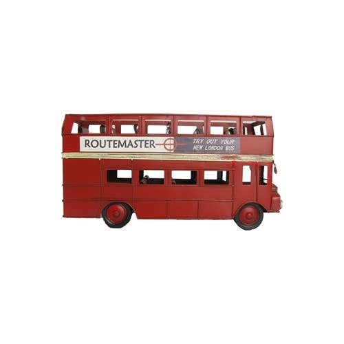 Zaer Ltd. International - Wholesale Decorative Tabletop Object - Red London Bus Model1