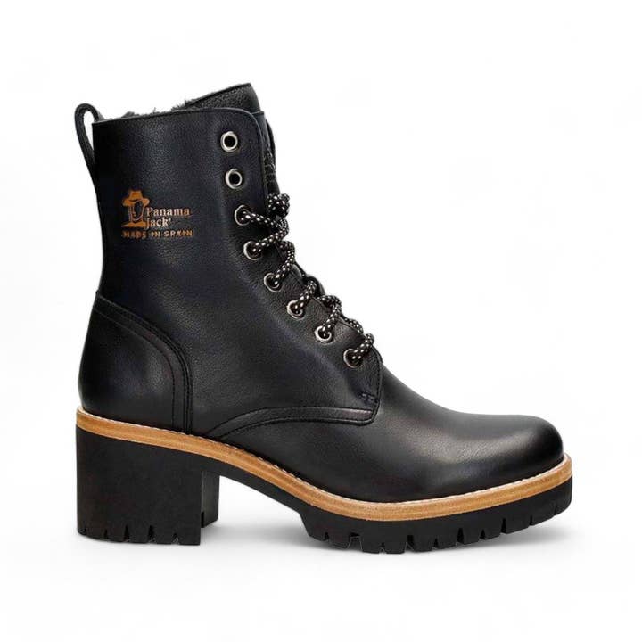 Negro Botas Padma B11 de Cuero Negro para Mujer de Panama Jacks de venta al por mayor en Faire