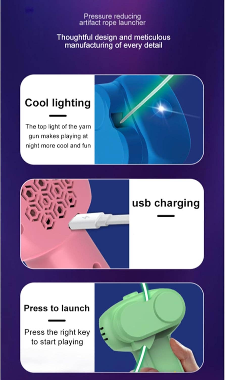 VIGOR - Wholesale Classic Toy - Kids - The dark loop rope launcher propeller, Hand Held Novelty Fun6