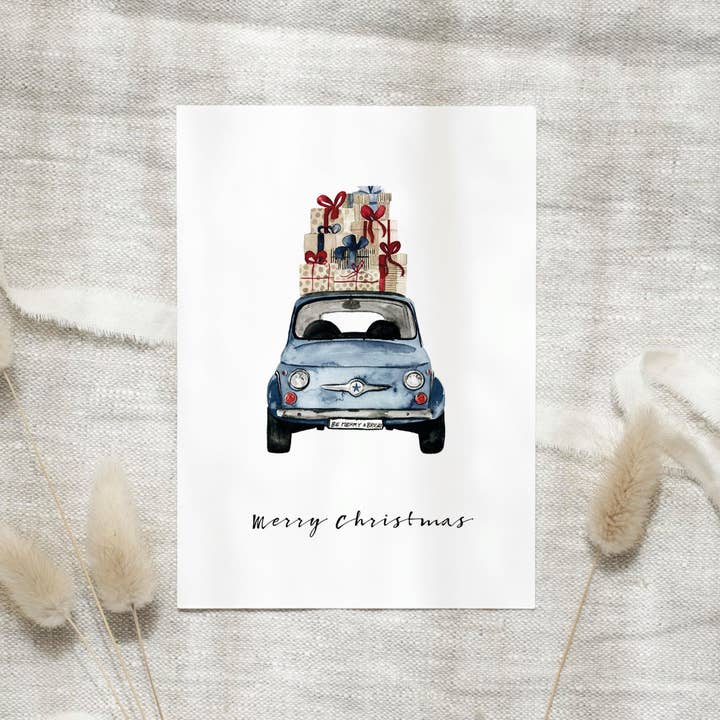 Leo La Douce GmbH - Wholesale Christmas Card - Postcard - Blue Christmas Car3