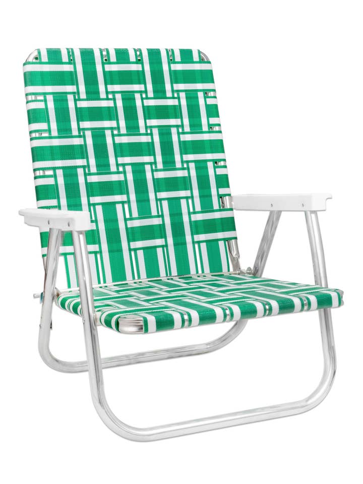 Grön och vit rand strandstol för wholesale av Lawn Chair USA
