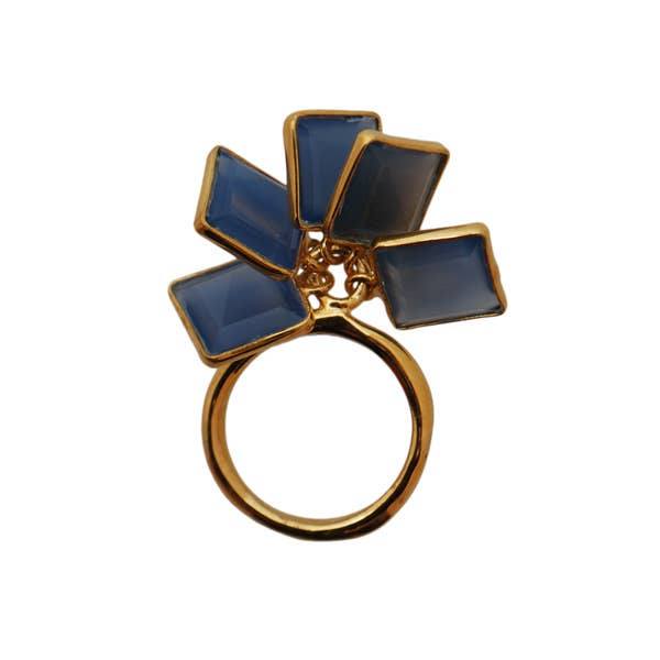 BenjaminMach - Wholesale Multi-Stone Ring - Multi Square Ring, Coll. Golden number