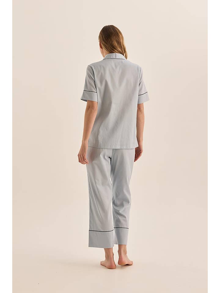 Molly Blue Double Piping Pyjama Set for wholesale on Faire3