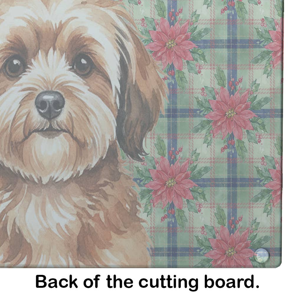 Caroline's Treasures - Wholesale Cutting Board - Sable Havanese Christmas PoinsettIas Cutting Board WDK86693