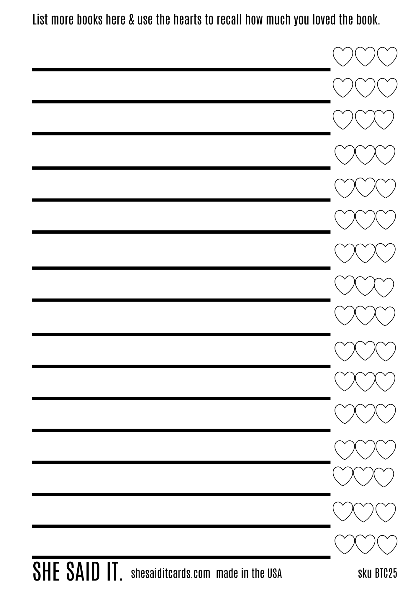 She Said It. - Wholesale Desk Organizer - the Book Tracker 2