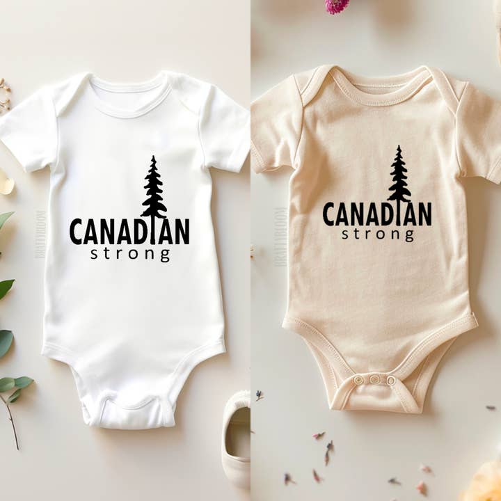 Combinaison Canadienne Forte | Fierté du Canada | Body pour Bébé pour la vente par brattybloom