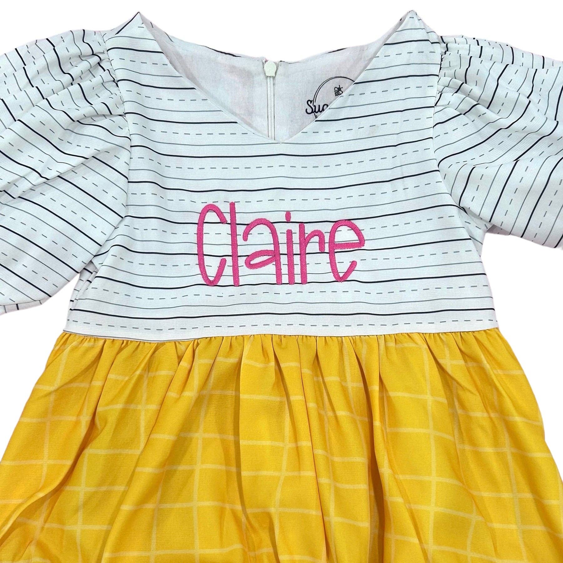 Sugar Bee Clothing - Vente Robe – enfant - Robe d'école pour filles - Robe Abby - Crayon7