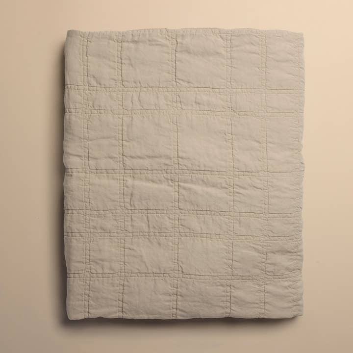 Daybreak Hemp Quilt - Natural for wholesale by Evenfall Home