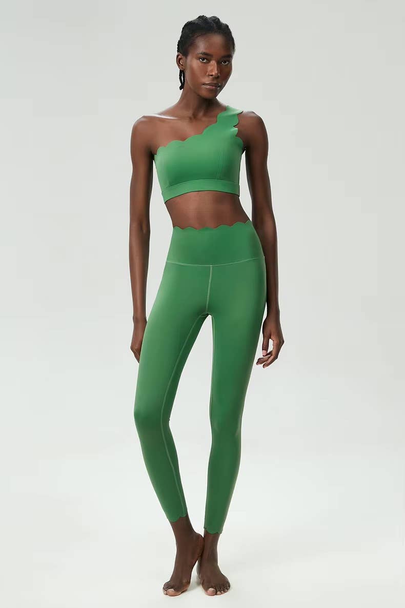 Belsize Activewear - Wholesale Activewear Set - Women's - Scallop Activewear Set Pilates, Yoga & Gym Outfit9