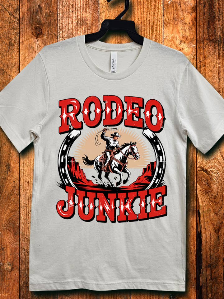 Rodeo Junkie Graphic Tee. for wholesale by DG WORLD