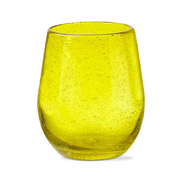 tag - Wholesale Wine Glass - Bubble Glass Stemless Wine - Yellow
