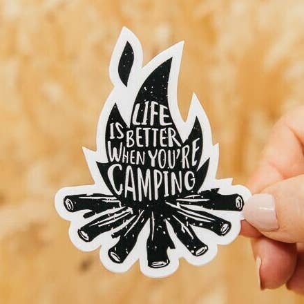Camping Adventure Vinyl Decal for Bumper, Van, Water Bottle for wholesale by Golden Mountain