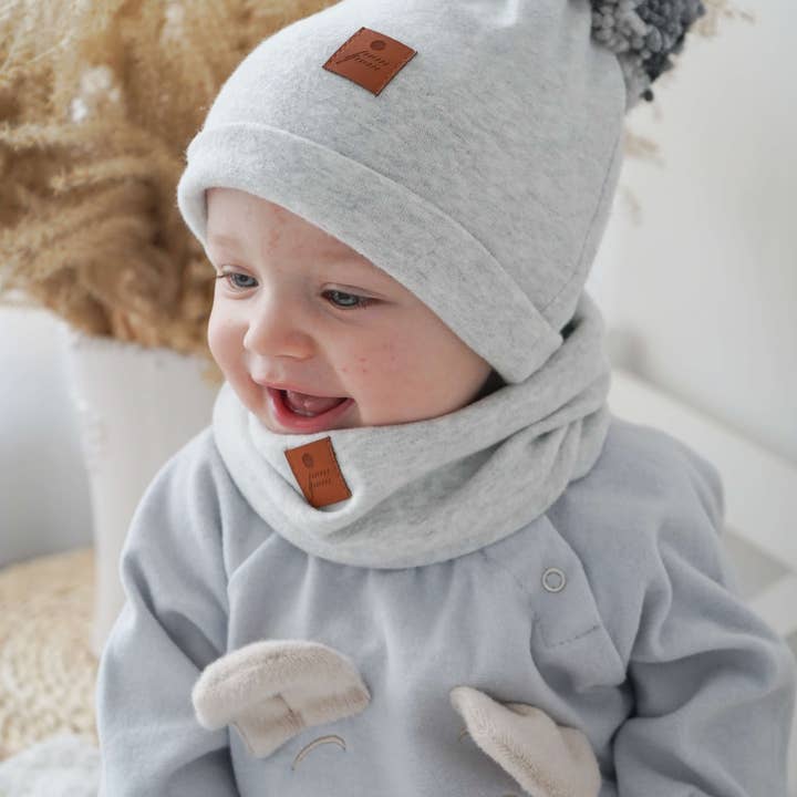 Sciarpa Chimney per bambini Boho Grey M per la vendita all'ingrosso da parte di Hi Little One