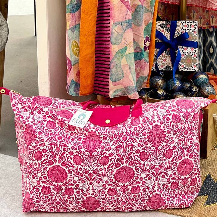 Borsa da weekend in tela rosa acceso per la vendita all'ingrosso da parte di FARO