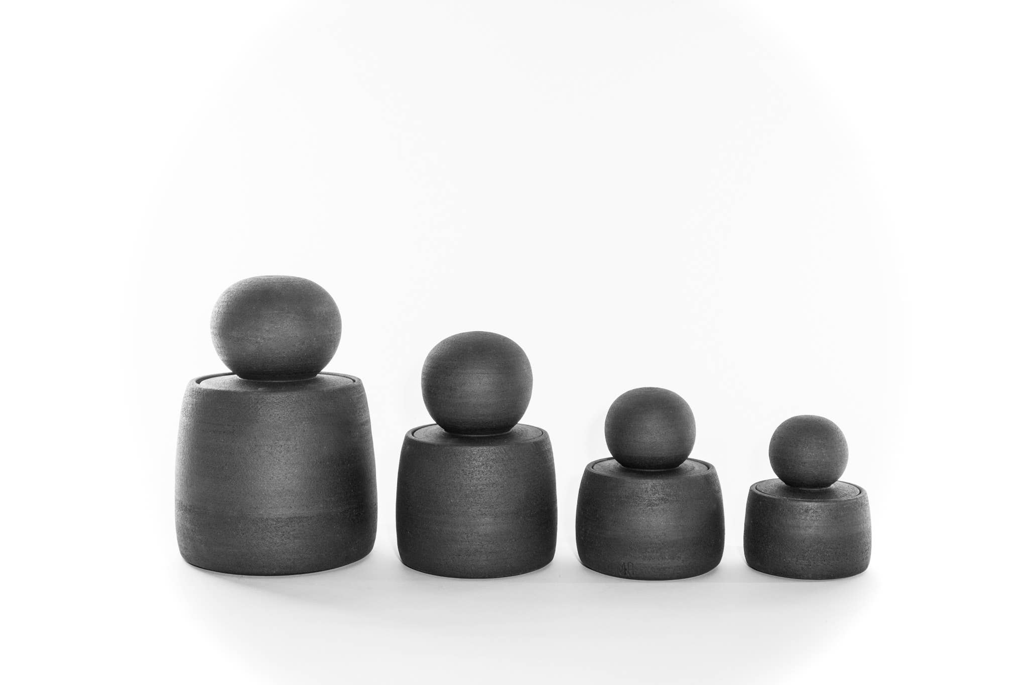 MH STUDIO - Wholesale Decorative Jar - Charcoal Black Stash Jars1