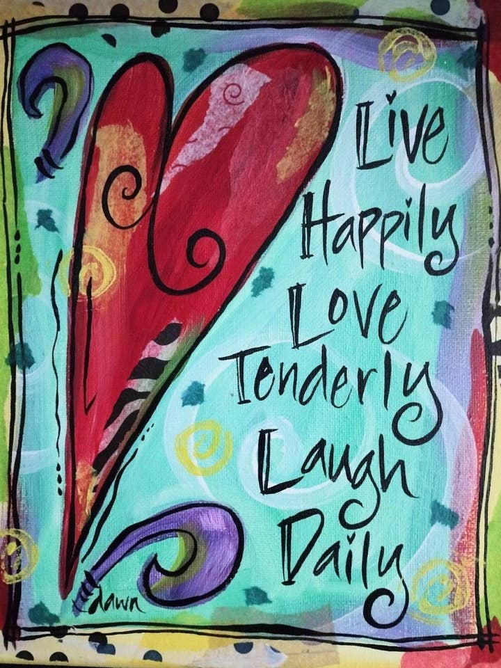 NC - 02 - Vive, ama, ríe para venta al por mayor de New Dawning Art