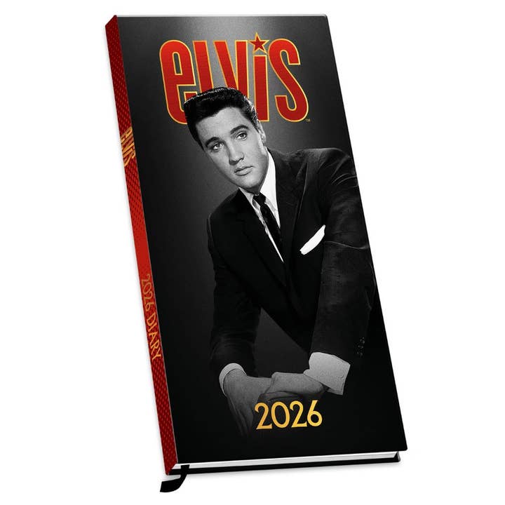 ELVIS 2026 SLIM DIARY for wholesale by Danilo Promotions Ltd