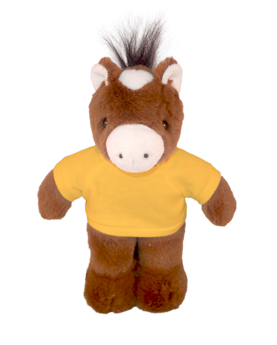 Plushland - Wholesale Stuffed/Plush Toy - Kids & Baby - Plush Floppy Horse with Personalized Tee  8"15
