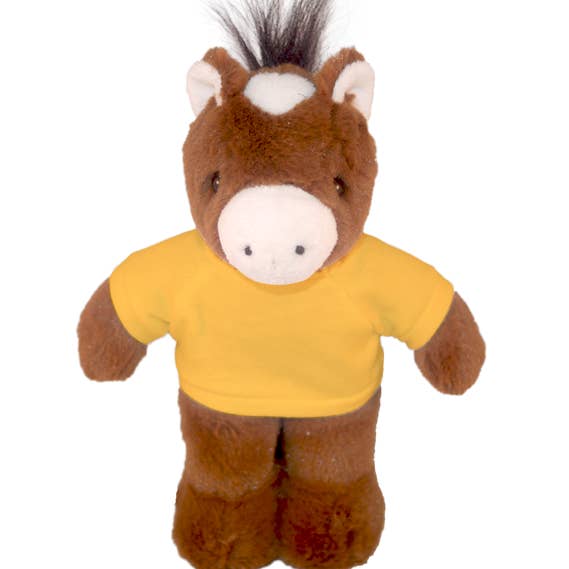 Plushland - Wholesale Stuffed/Plush Toy - Kids & Baby - Plush Floppy Horse with Personalized Tee 8"15