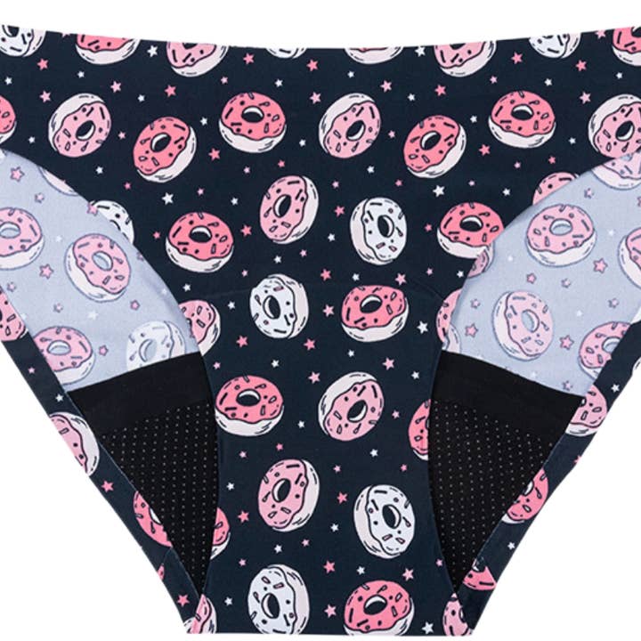 Seamless Period Proof Bikini Donut Print for wholesale by MyNickerBot