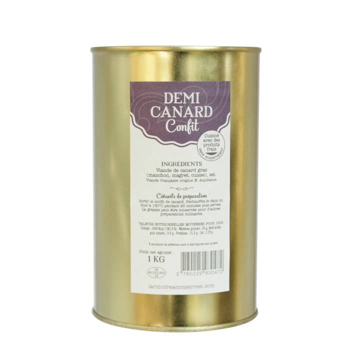 DEMI CANARD CONFIT DU SUD OUEST pour la vente par L'armoire A Conserves