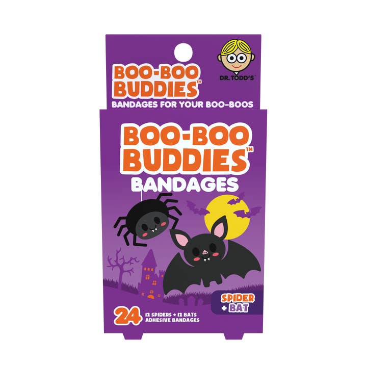 Cerotti per Bambini – Ragno + Pipistrello (24 Pezzi, Senza Lattice) per la vendita all'ingrosso da parte di Boo Boo Buddies