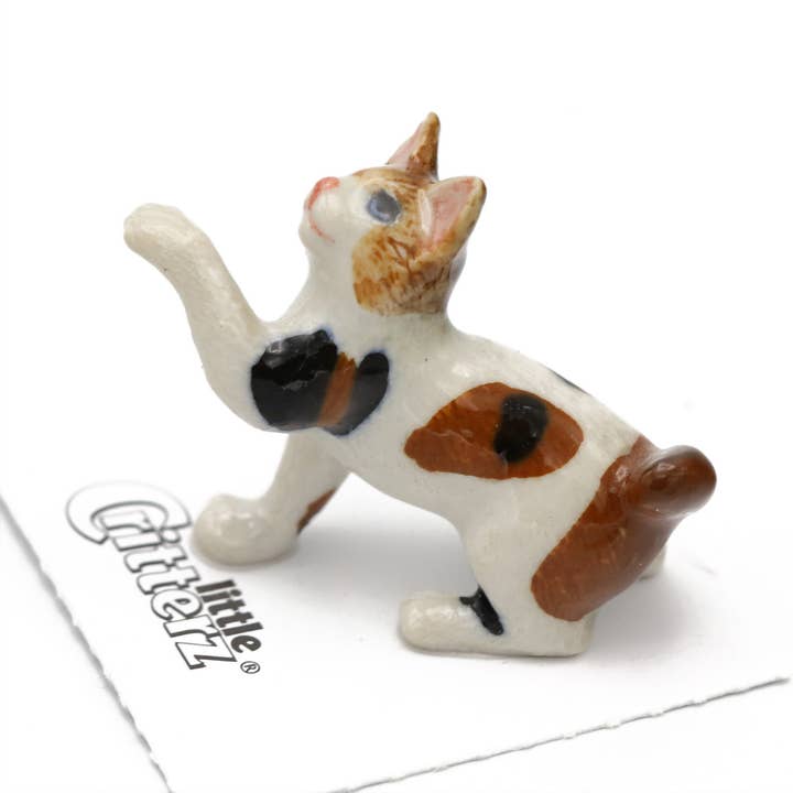 Neko Japanese Bobtail Porcelain Miniature for wholesale by Little Critterz