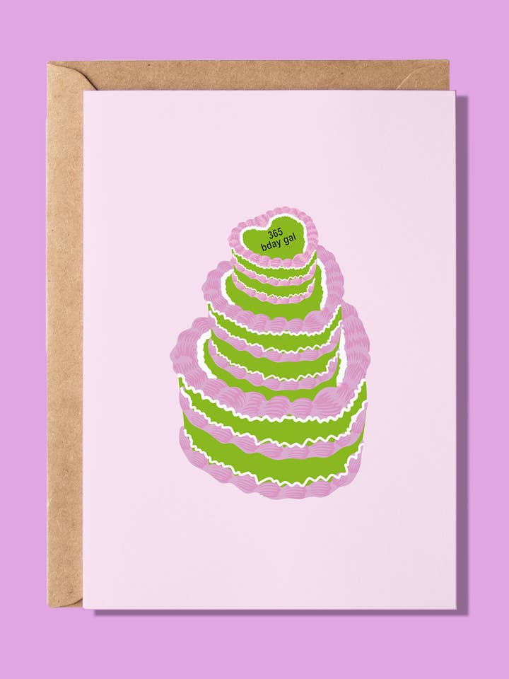 Carte de vœux d'anniversaire 365 Bday Gal pour la vente par Printed Weird