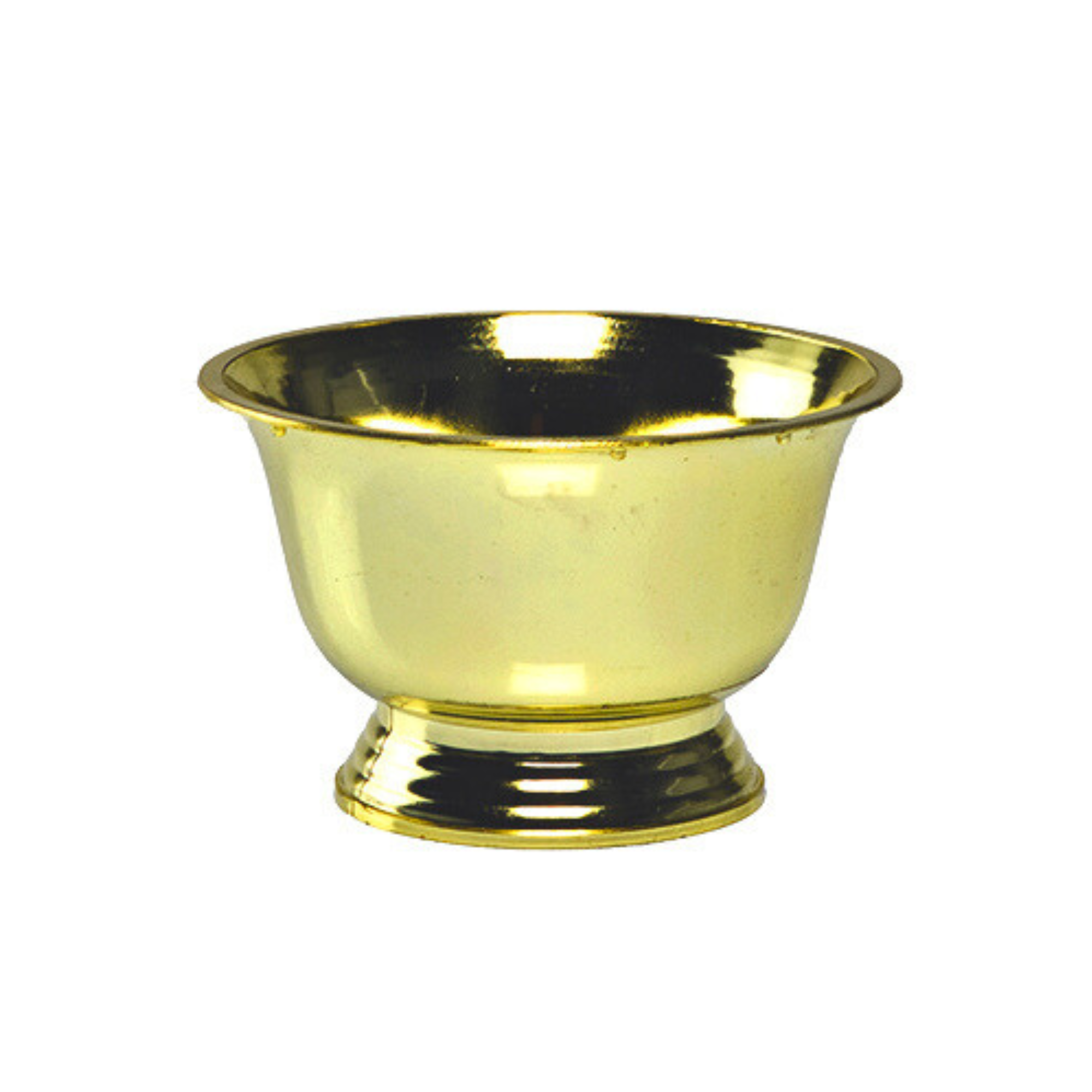 Jacobson - Wholesale Decorative Plate/Dish/Bowl - 5.3"D Shiny Metallic Plastic Revere Bowl - Gold or Silver0