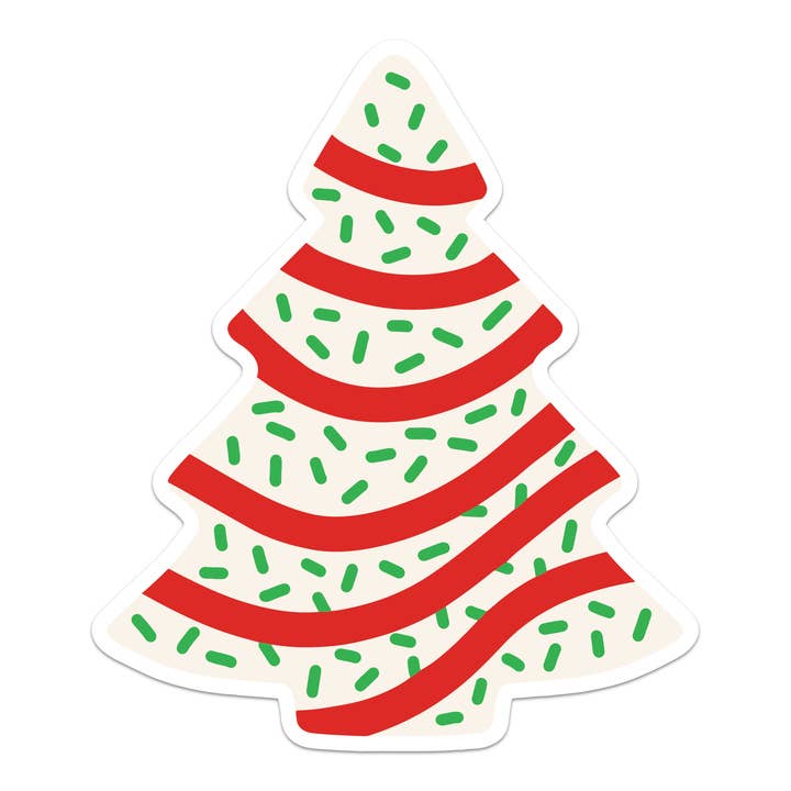 Mouthy Broad - Wholesale Sticker - Christmas Tree Cake Vinyl Sticker