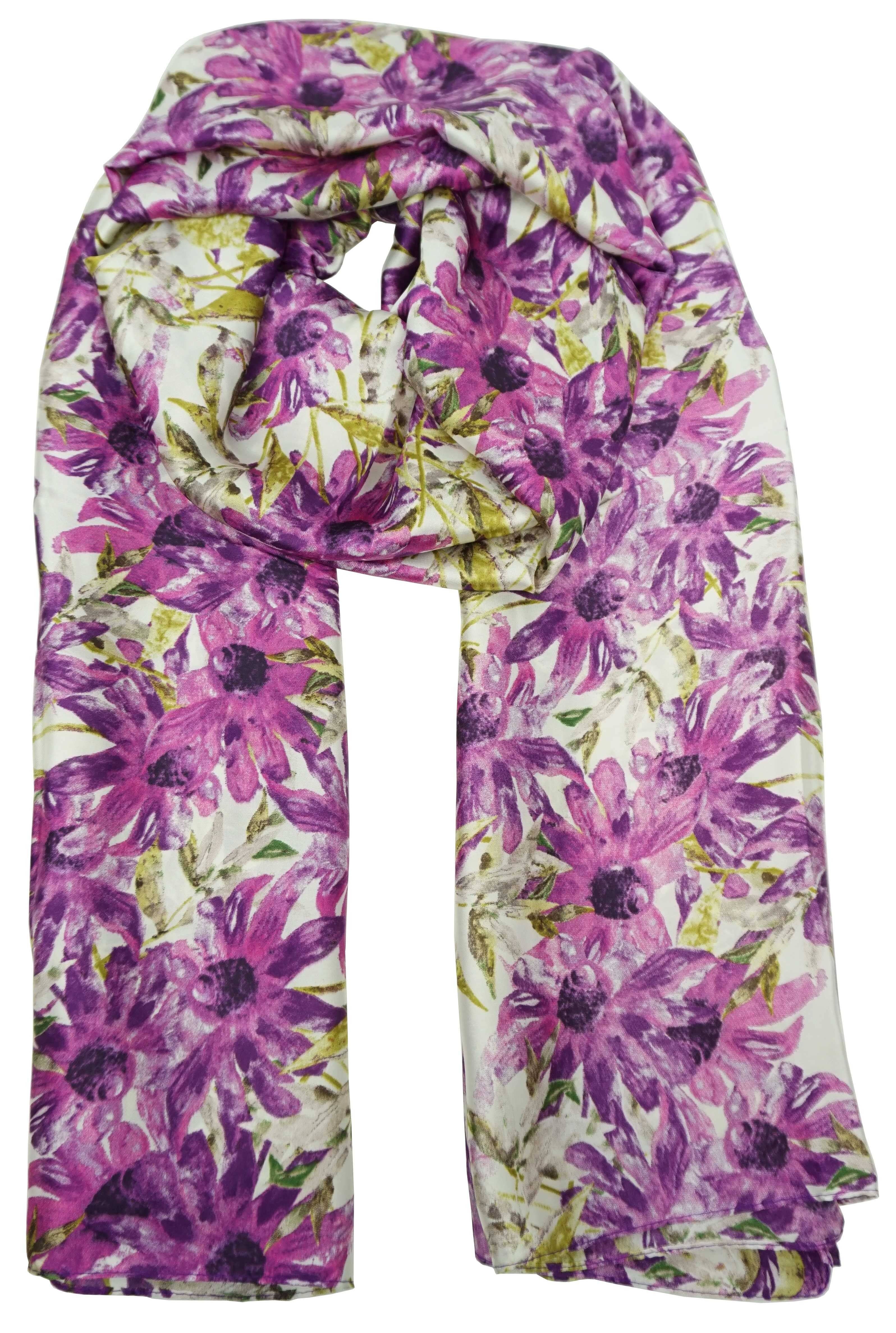 Anais - Vente Écharpe – femme - Foulard imprimé fleuri YF62362