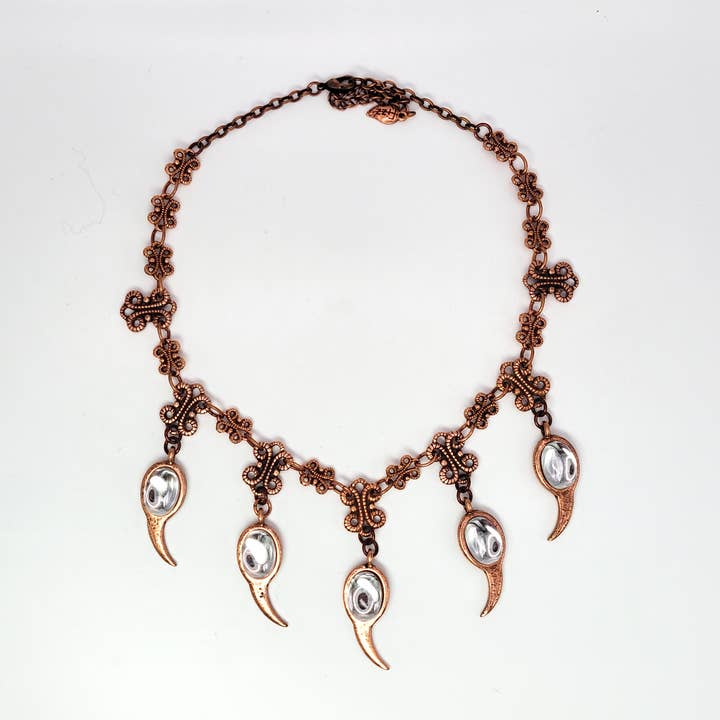 Copper Rope & Claw Charm Necklace for wholesale by Fizz