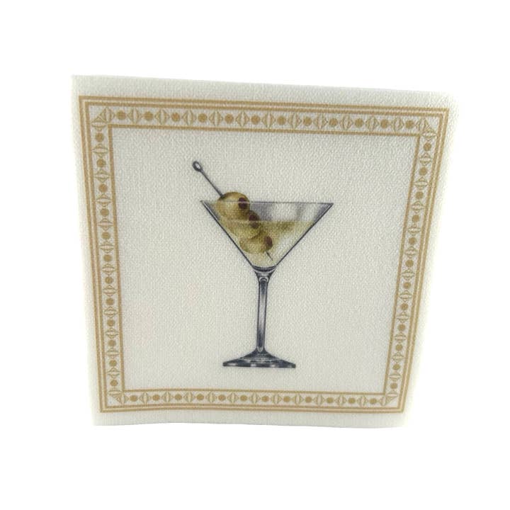 Maven Home - Wholesale Disposable Napkin - Linen-Feel Cocktail Napkins, Martini2