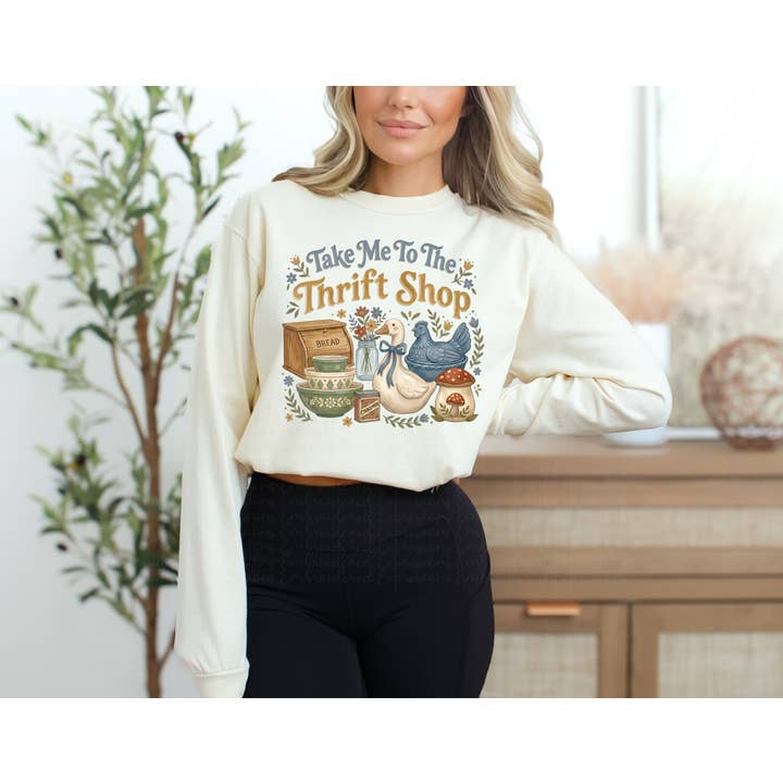 Take me to the thrift shop long sleeve tee for wholesale by Serendipity Tees
