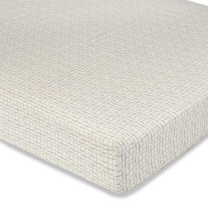 Cove Fitted Crib Sheet (Hashtag) for wholesale by Crane Baby