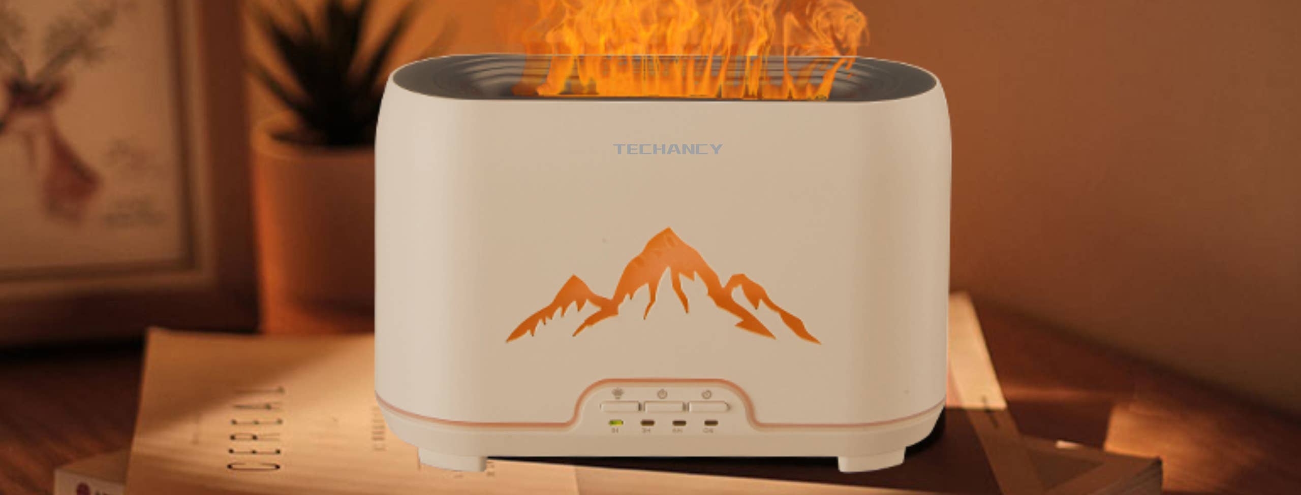 TECHANCY - Wholesale Electronic Diffuser - TECHANCY Essential Oil Diffusers, Flame Air Diffuser 240ML2