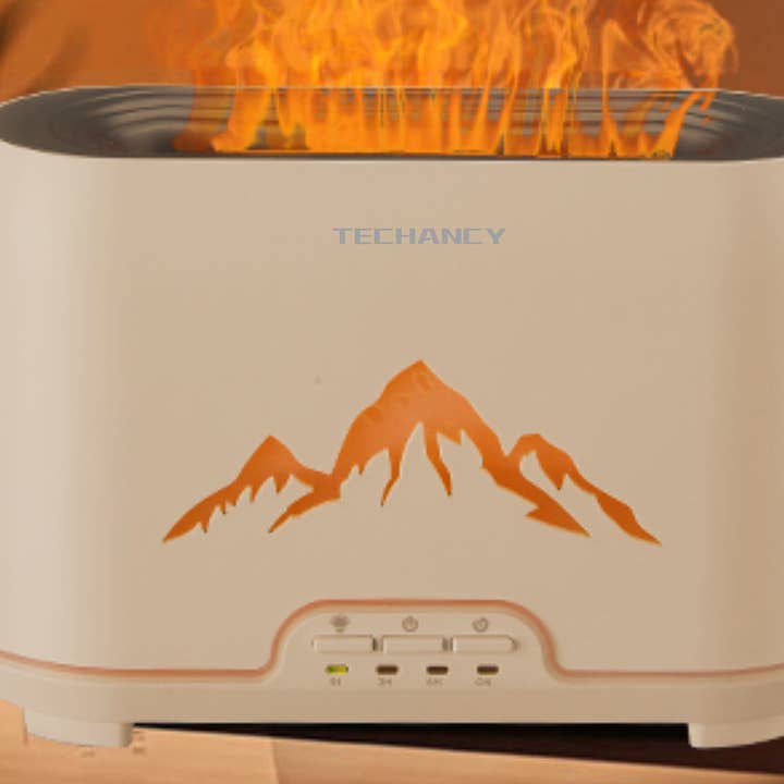 TECHANCY - Wholesale Electronic Diffuser - TECHANCY Essential Oil Diffusers, Flame Air Diffuser 240ML2