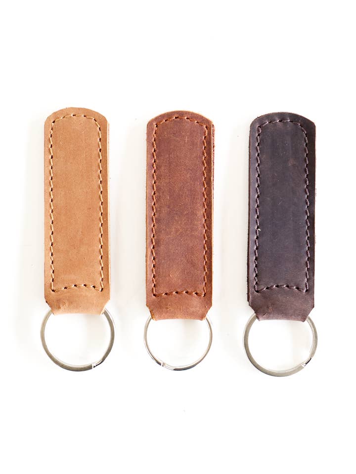 Leather Key Fob for wholesale by Jubilee Trading Co. | Ethical Trade Decor + Accessories