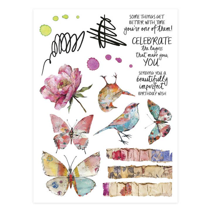 Hero Arts + Spellbinders Wholesale - Wholesale Rubber/Decorative Stamp - Beautifully Imperfect Rub-Ons from the Beautifully Imperfect Collection2