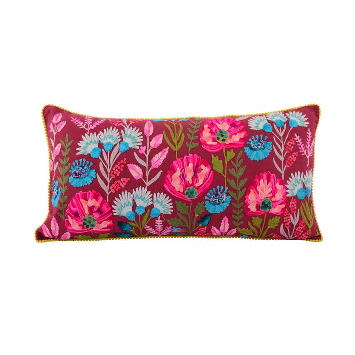 Floresta Botanical Pillow 14x28 for wholesale by Karma Living