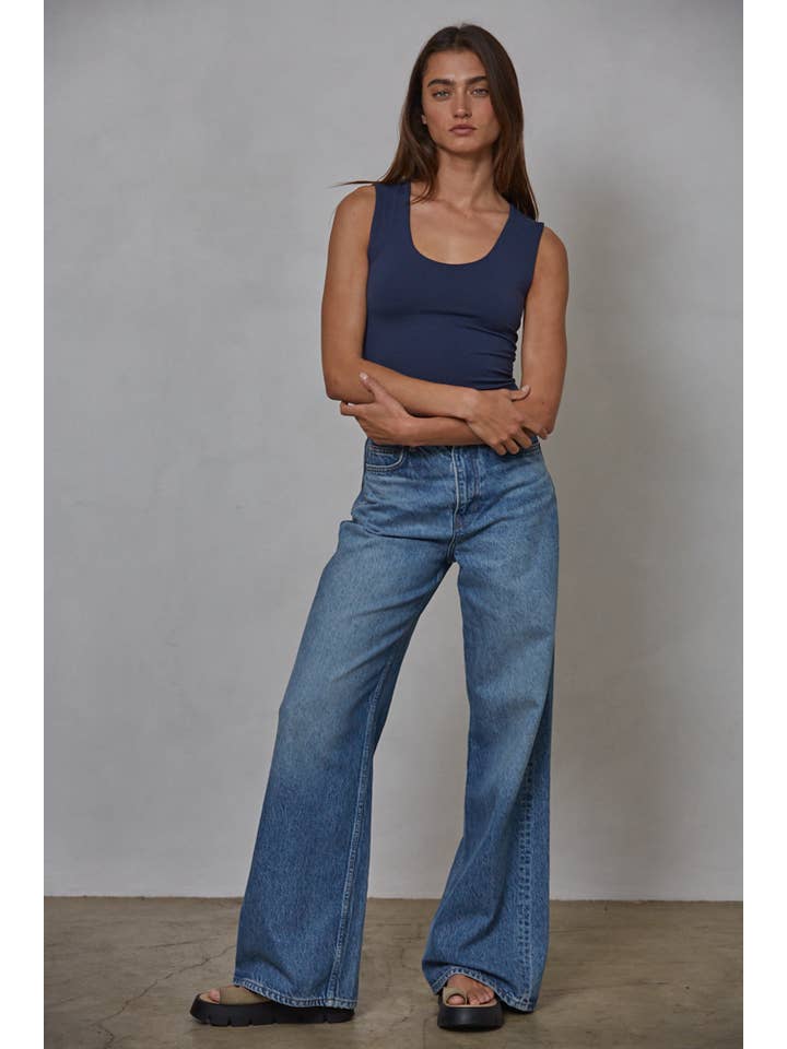 By Together – wholesale Linne (Tryckt) - Dam – S1187N | Dubbelskiktad sömlös topp24