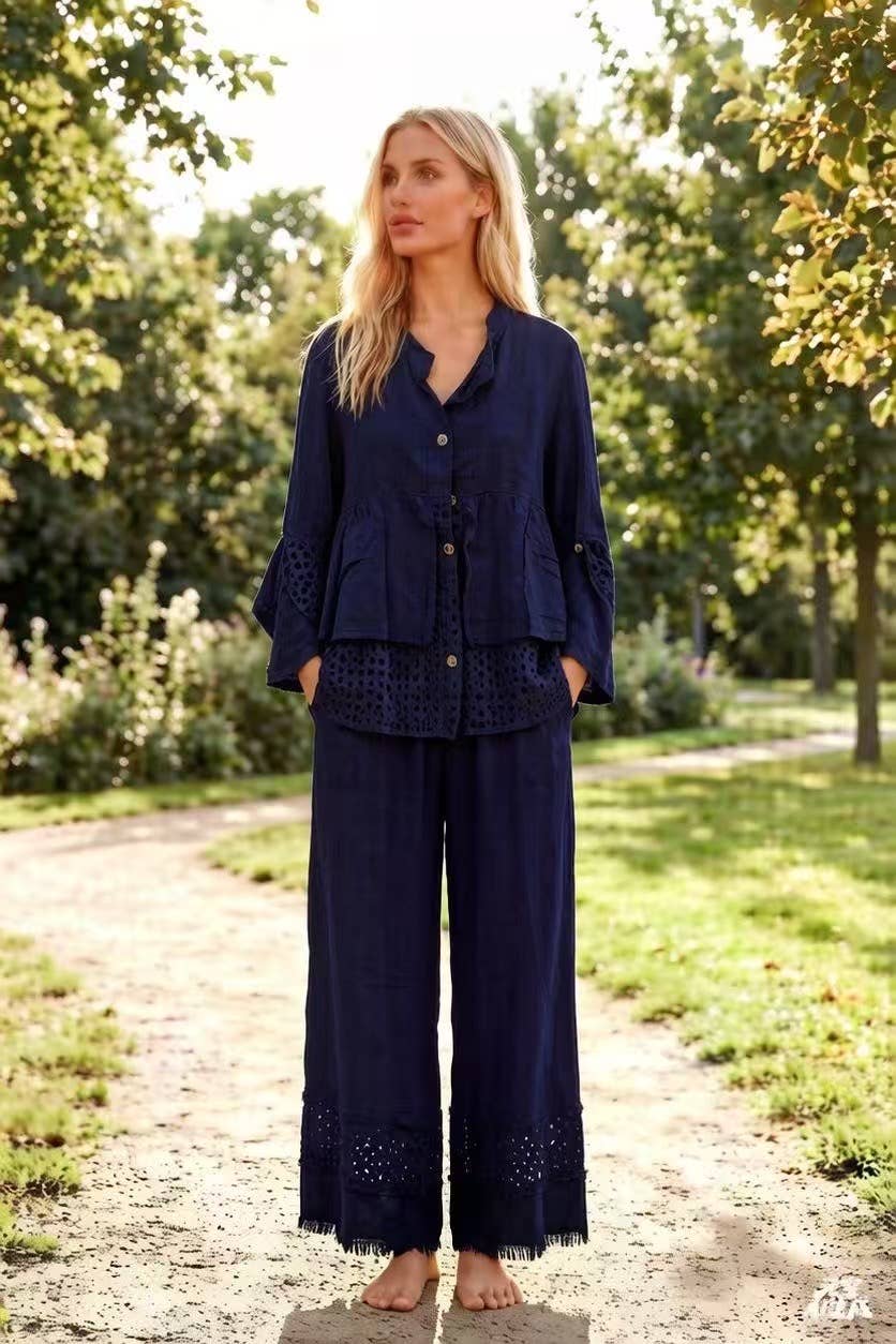 LÉA & LUC – wholesale Pants – Women's – 100% Linen Trousers REF. 3049023